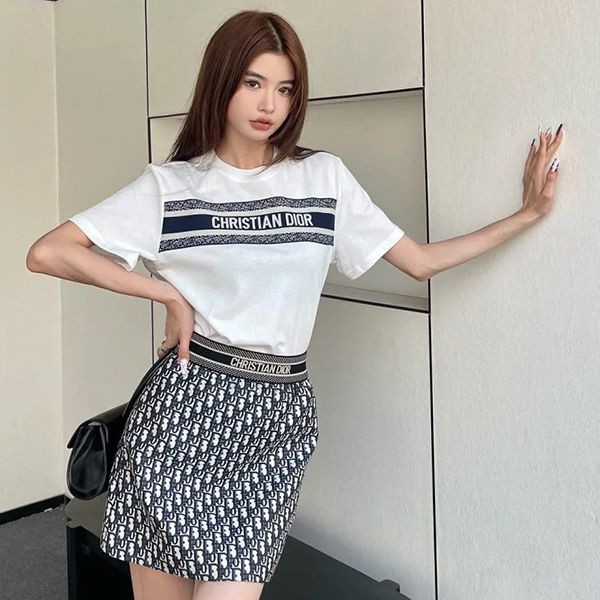 ディオール Tシャツ 偽物コットンジャージー&スカート☆上下セット dei93468